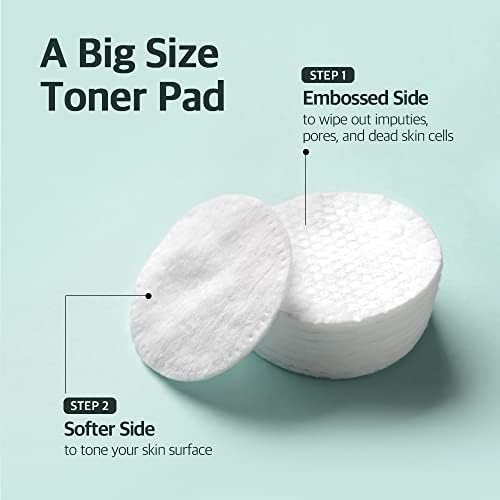 Raviel Blooming relevo Big Size Toner Silothing Toner Pad, 220ml, 60 almofadas, para cravos, fugas, poros aumentados,