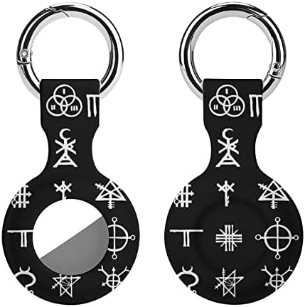 Símbolos wiccan símbolos imaginários símbolos cobrem estojo de proteção compatível com o suporte do localizador anti-perdido
