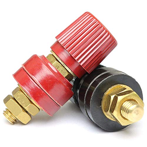 Meetoot 4pcs 333 Pure Brass Terminal Linding Post M6 parafuso de cobre de 6mm Terminal Terminal Terminal Power Terminal