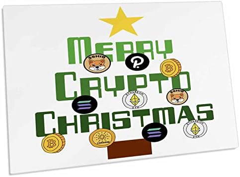 3drose fofo engraçado de criptografia moeda de moeda Merry Crypto Natal. - Tapetes de local para baixo da almofada