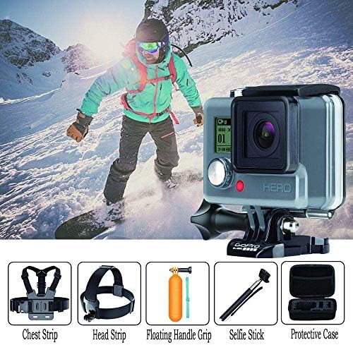 Navitech 18-in-1 Action Camera Accessories Combo Kit com EVA Case-Compatível com a câmera de ação Harti