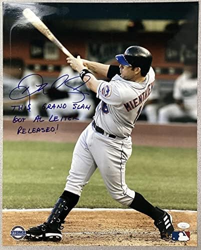 Doug Mientkiewicz assinou foto 16x20 Mets Auto Grand Slam Leiter Inscrição JSA - Fotos autografadas da MLB