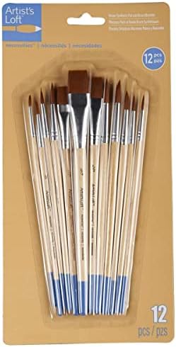 Michaels Brown Sintéticos Brushes e redondos da Artist's Loft® Needities ™
