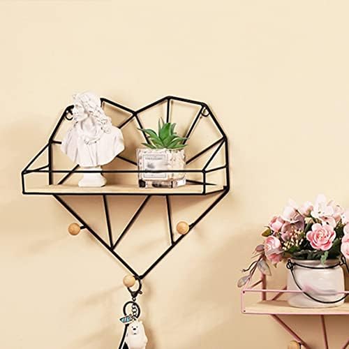 Cabilock Quarto Flutuante Decoração de Metal Shelf Room Clips Living com Mount Fotos Photo Cozinha Decoração Cenário de coração