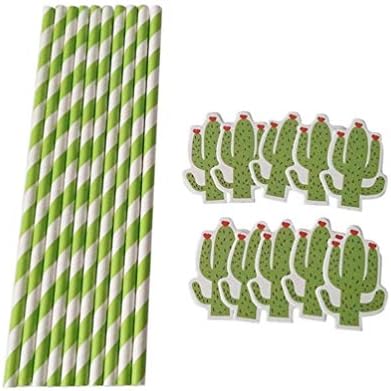 Cabilock Delicate 10pcs Party Decors Straws Straws Declows Decorative Cartoon Cactus Cactus para festival de festivais Aniversário