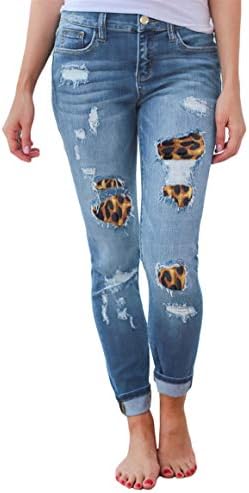 Andongnywell plus size de tamanho médio de design colombiano rasgado jeans skinny