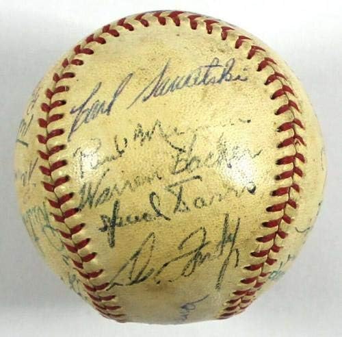 1953 A equipe de Chicago Cubs assinou o National League Giles Baseball com a JSA COA - Bolalls autografados