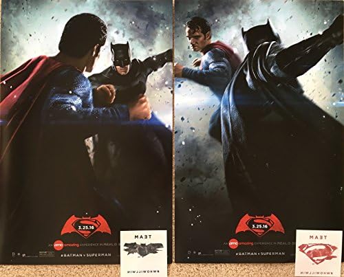 Batman vs Superman Dawn of Justice AMC Original Movie Poster 11x17 - Conjunto de 2 W/Bonus Tattoo Set