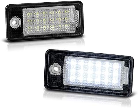 VIPMOTOZ SMD SMD Placa LED Placa de tag leve Lâmpada Lâmpada Substituição Par de Audi A3 A4 A6 A8 S3 S4 S6 S8 Q7 RS4 RS6,