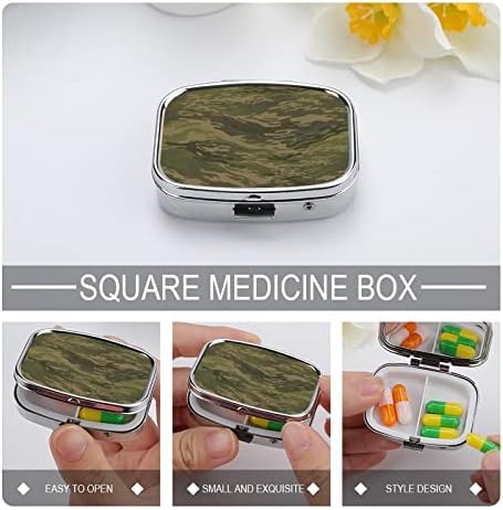 Pocket Pill Casal Camouflage Travel Pill Holder Storage for Medicine Suplemento Óleos de peixe de vitamina 2.2x1.6in