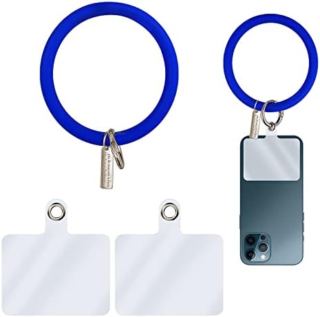 Correiro de telefone de silicone Cobee para capa de telefone, loop de pulseira de telefone celular universal com 2 pcs patch