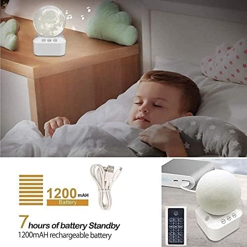 Máquina de som de ruído branco ojoink, timer de sono automático, com luz noturna LED, timer de sono automático, para crianças adultos