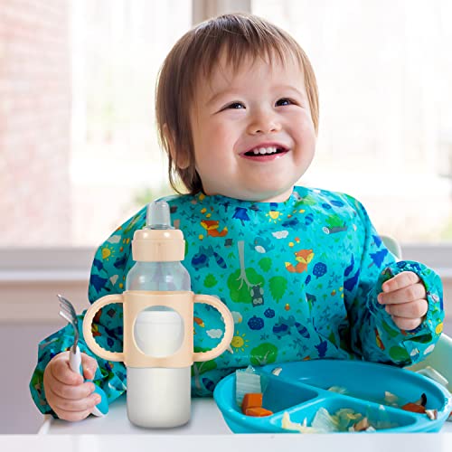 3pcs Baby Bottle Handles Compatível com Dr Brown, Posco de pescoço largo Baby Bottles com alças de garrafa de bebê de fácil aperto