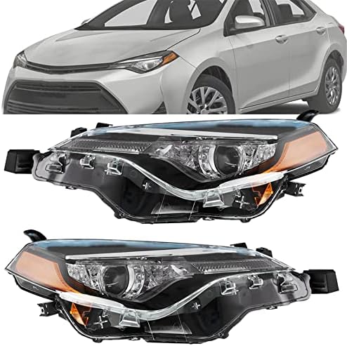 Montagem do farol, farol para o lado do motorista, substituição compatível para 2017-2019 Toyota Corolla L/Le/Le Eco