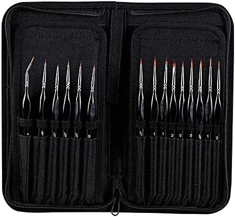 CZDYUF 15PCS Detalhe pincel conjunto de pincel Conjunto de pinturas em miniaturas kit Profissional Mini -Belinces Fine Fine Set