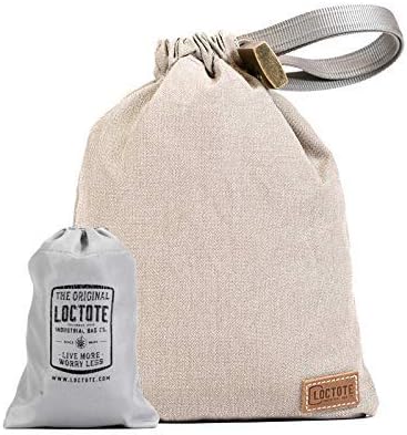 Loctote Antitheft Sack 3L | Viagem portátil Safe | Resistente ao corte, bloqueio de RFID e resistência à água | Bolsa de praia