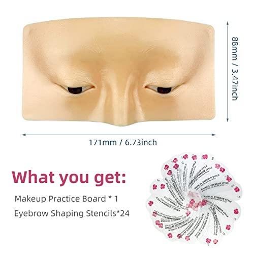 Prática de maquiagem Face Board Mannequin para sombra de sombra/sobrancelha cosmetologia, sombra dos olhos Praticando a cabeça de boneca