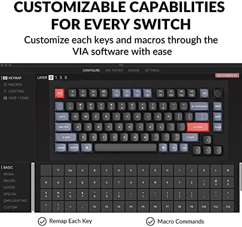 Keychron v1 com fio personalizado