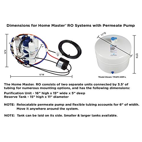 Home Master TMAFC-erp-l Artesiano Contato completo com bomba de permeado Carregada Undersink Rice Reverse OSMOSE Sistema