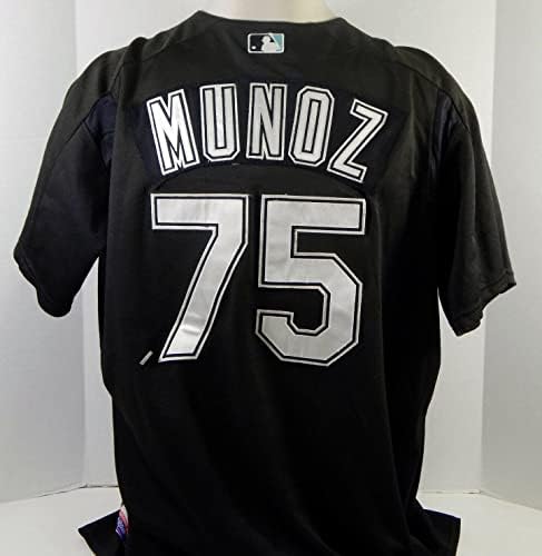 2003-06 Florida Marlins Jose Munoz 75 Game usou Black Jersey BP St XL 086 - Jogo usado MLB Jerseys
