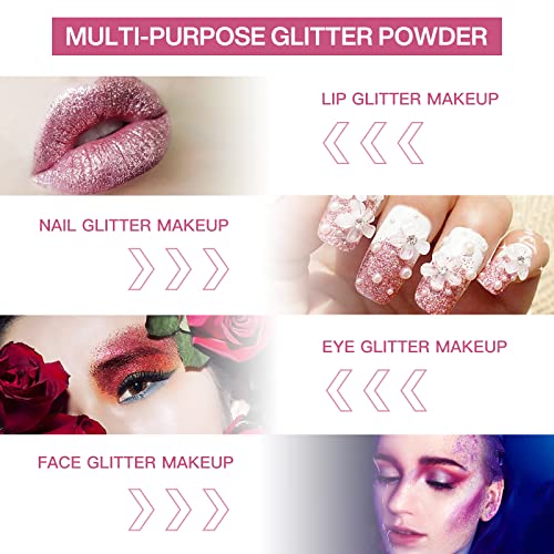 Lokfar 4 cores Kit de lábio glitter, diamante brilhante e batom de batom de maquiagem de glitter labial metálico batom glitter glitter,