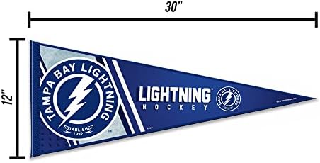 Rico Industries NHL Tampa Bay Lightning Primário 12 x 30 Pennant de feltro macio - ez para pendurar - decoração em casa