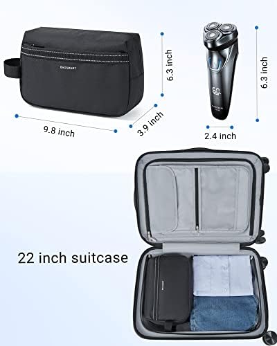 Bagsmart Saco de higiene pessoal para homens, bolsa de higiene pessoal de viagem com kit de dopp, organizador de bolsa de