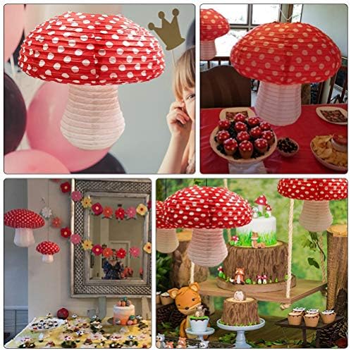 Decoração de cogumelos 2pcs Mushroom Shape Lantern Decorativa Decorativa pendurada lanterna Layout lanternas ornamentos