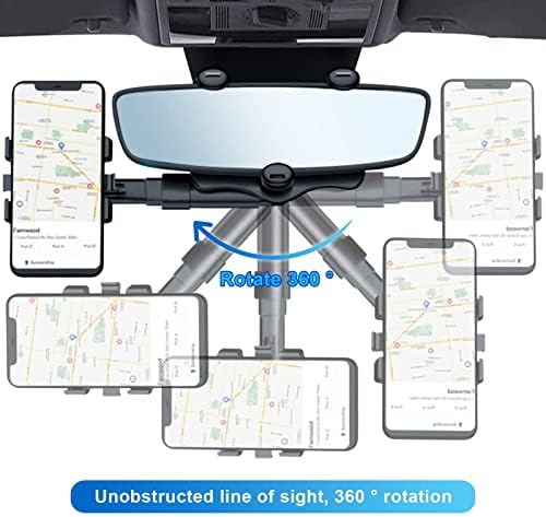 LANCKELI TRASEIRA EXPELAR PELANHO DE TELEFONE PARA CARRO, 2022 3 EM 1 O mais novo 360 ° Rotativo e retrátil Suporte de telefone Mount