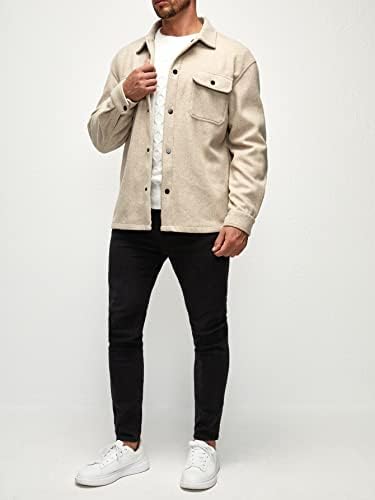 Jaqueta de jaqueta masculina para homens para homens de batida de bolso de bolso