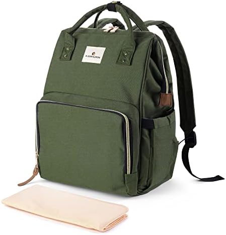 Backpack de fraldas Ramhorn Mackpack Multifunction Imper impermeável pacote para mamãe verde