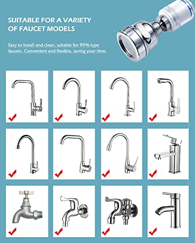 Filtro de água para pia, filtro de água de torneira rotativo 360 °