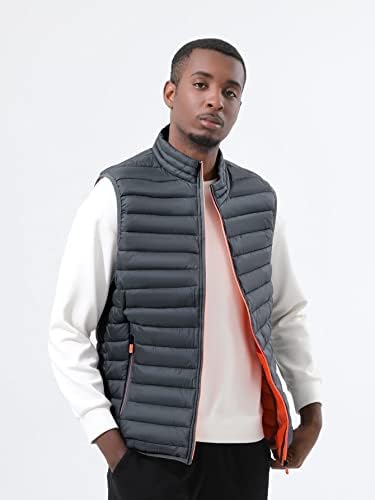 Jaquetas Oshho para Mulheres - Men 1pc zíper do colete dianteiro Puffer Casat