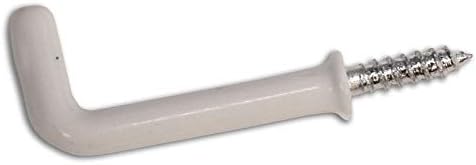 Gancho de cômoda 38 mm ao ombro Comprimento total 53mm PVC branco