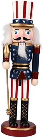 PretyZoom Nutcracker Figurina de madeira Soldado Soldado Ornamentos de madeira de madeira Decoração de mesa de Natal para a festa