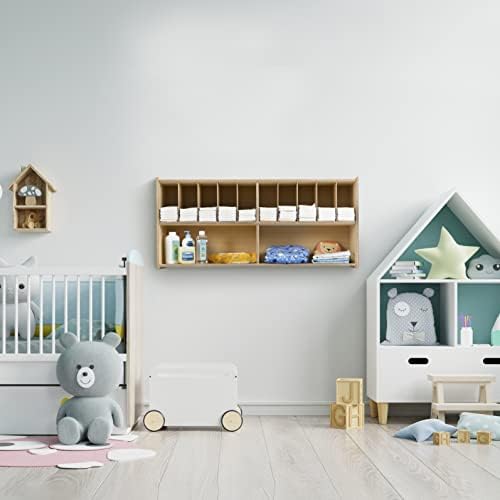 RRI Goods Birch Plywood Mount Mount Baby Feedy Caddy Organizador com unidade de armazenamento, adequada para armazenar