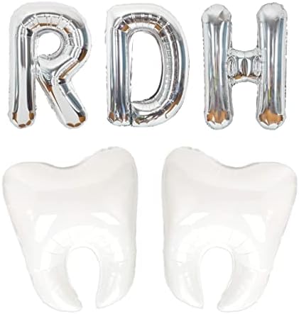 Dentador Decorações de festa de graduação RDH Decorações de graduação para estudantes de odontologia Parabéns Dentista Balões