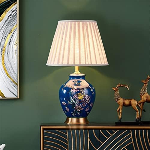 Zhaoleei Romântico porcelana de porcelana Cerâmica Lâmpada para a sala da sala da sala de cabeceira mesa de cabeceira leve