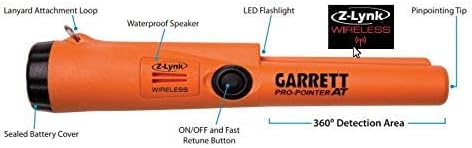 Garrett no detector de metais impermeabilizados máximos, fones de ouvido sem fio MS-3 e pro-pointer no Z-Lynk Pinpointer