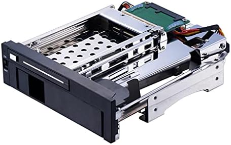 Liruxun 2,5+3,5 polegadas Bay Dual Bay SATA Bandeja de disco rígido interno SSD HDD Mobile Rack para 5,25 pol.