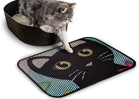 ForeverPetsupplies Cat Mat 24 x16, tapete de areia grande, tapete de trapagem de ninhada de dupla camada, água de água