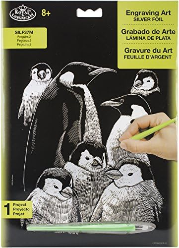 Kit de Arte de Gravura de Placa Real de Brush, 8 polegadas por 10 polegadas, Penguins 2