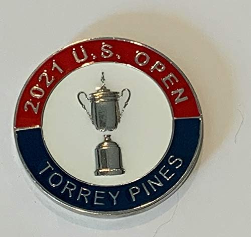 2021 U.S. Open Golf Ball Marker Torrey Pines Novo PGA de dois lados