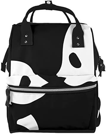 Mochilas de troca de fraldas para mamãe fofa-china-panda-preto de bolsas de fraldas de bookbag de trave