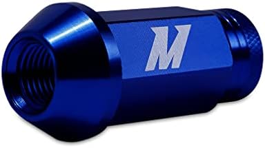 Porcas de travamento de alumínio mishimoto M12X1.25, conjunto de 20pc, azul