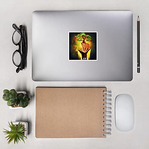 Adesivos da Árvore da Vida, Arte de Fantasia Nature / Artista Colecionável Vinil Adesivo para Laptop, Botthe de Água,