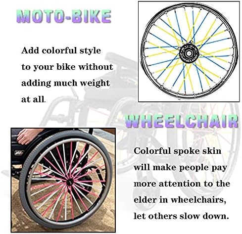 Worldmotop mixed 72pcs de bicicleta de terra covers Spoke as rodas sloke encravaram a borda da roda Skins Universal for