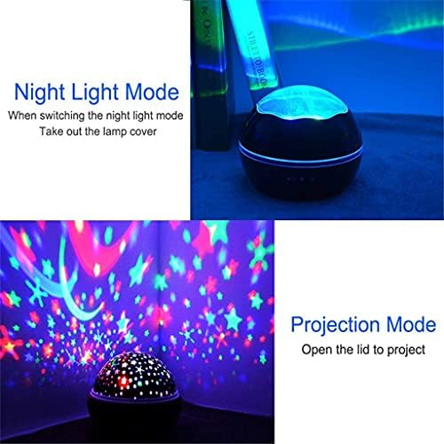 SDFGH Baby Night Light Projector Starry Sky Star Mestre Rotativo Lâmpada Noturna Luz de Natal