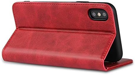 CAVER PARA iPhone XS Max Case, capa de carteira de couro [slot de cartão] [ímã embutido] Caixa de proteção à prova de choque