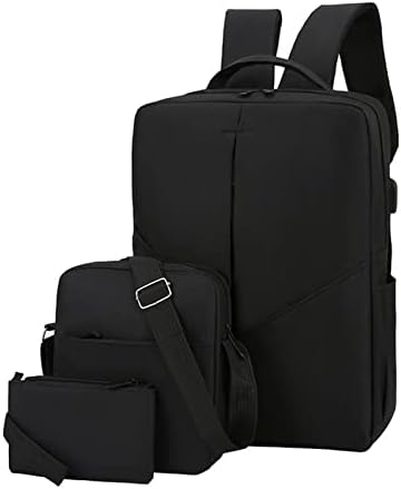 Mochila de laptop para homens Moda de estudante Mochila Três peças Cor correspondente ao ar livre Computador de trabalho Mochila para